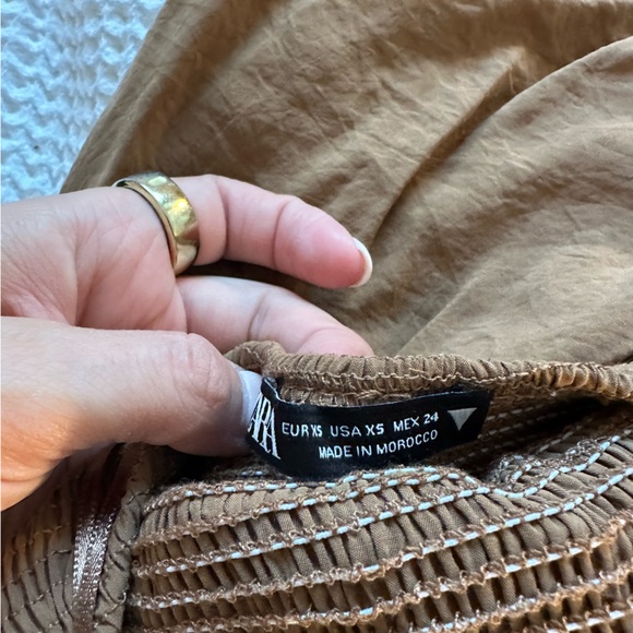 Zara NWOT Brown Halter Maxi Dress - Picture 4 of 4